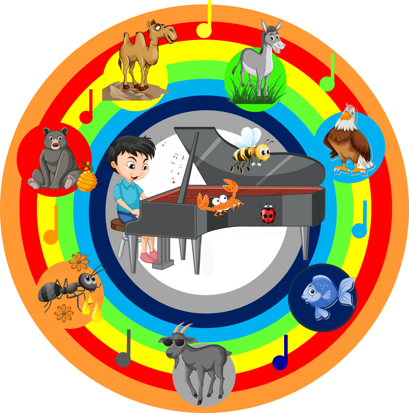 Piano Bible Songs in Color